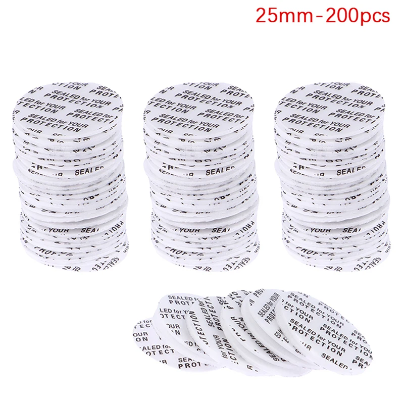 200 Stuks zelfklevende Schuim Drukgevoelige Afdichting Cap Voering Fraudebestendige Afdichtingen Liner Voor Cosmetische Pot Fles Pot 20 MM-82 MM