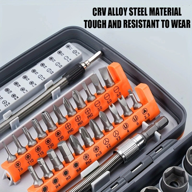 Professional grade magnetic screwdriver set is suitable for mobile phone camera computer daily maintenance, multi-functional