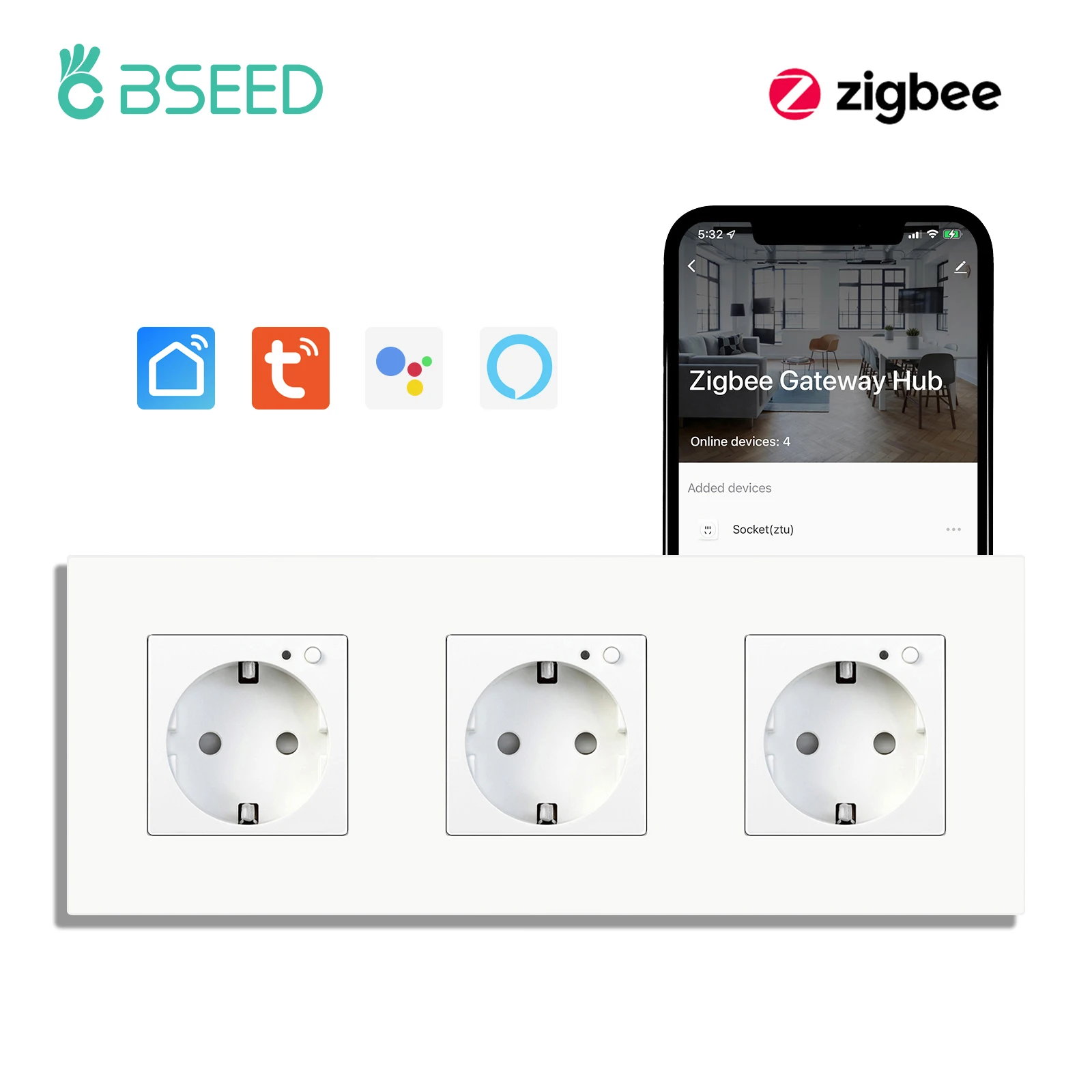 BSEED ZigBee Wandsteckdose 5