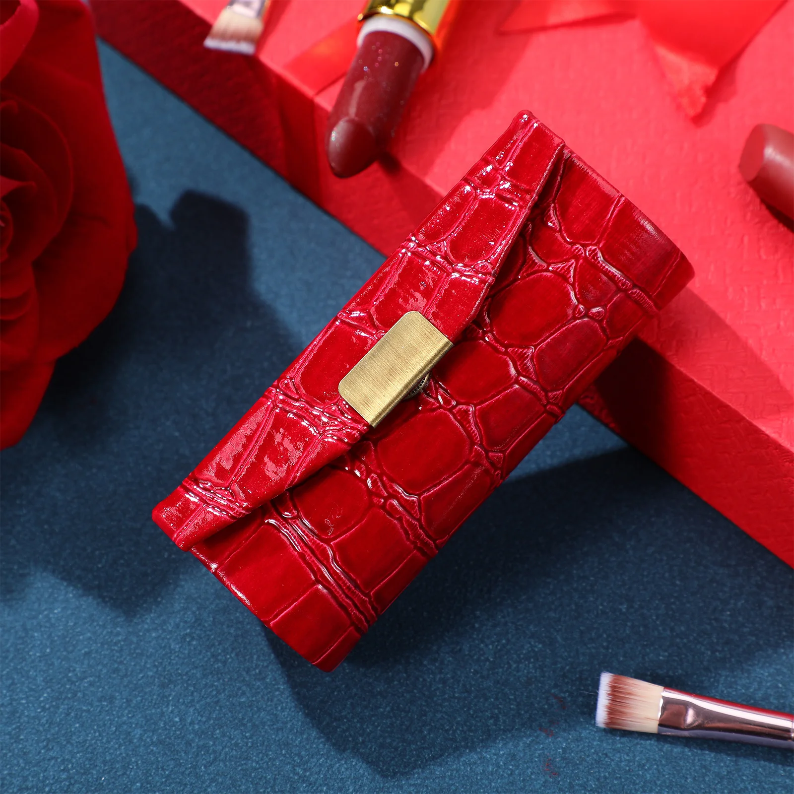 Case Compacte houder Veilige opslag voor lippenstift Lippenbalsem Mini Essentials Portemonnee Organizer Draagbare dameslippenstift