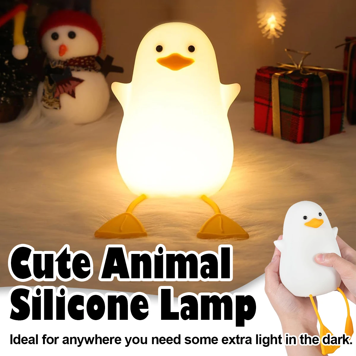 Silicone Night Light Silicone-lamp Gift Usb Rechargeable Led Touch Sensor Christmas Lights Room Decor Gifts Small-nightlight