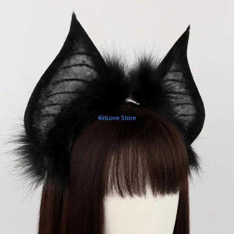 T4MD Bé Gái Handmade Lông Dơi Đầu Anime Bát Đảng Đậm Trang Phục Dơi