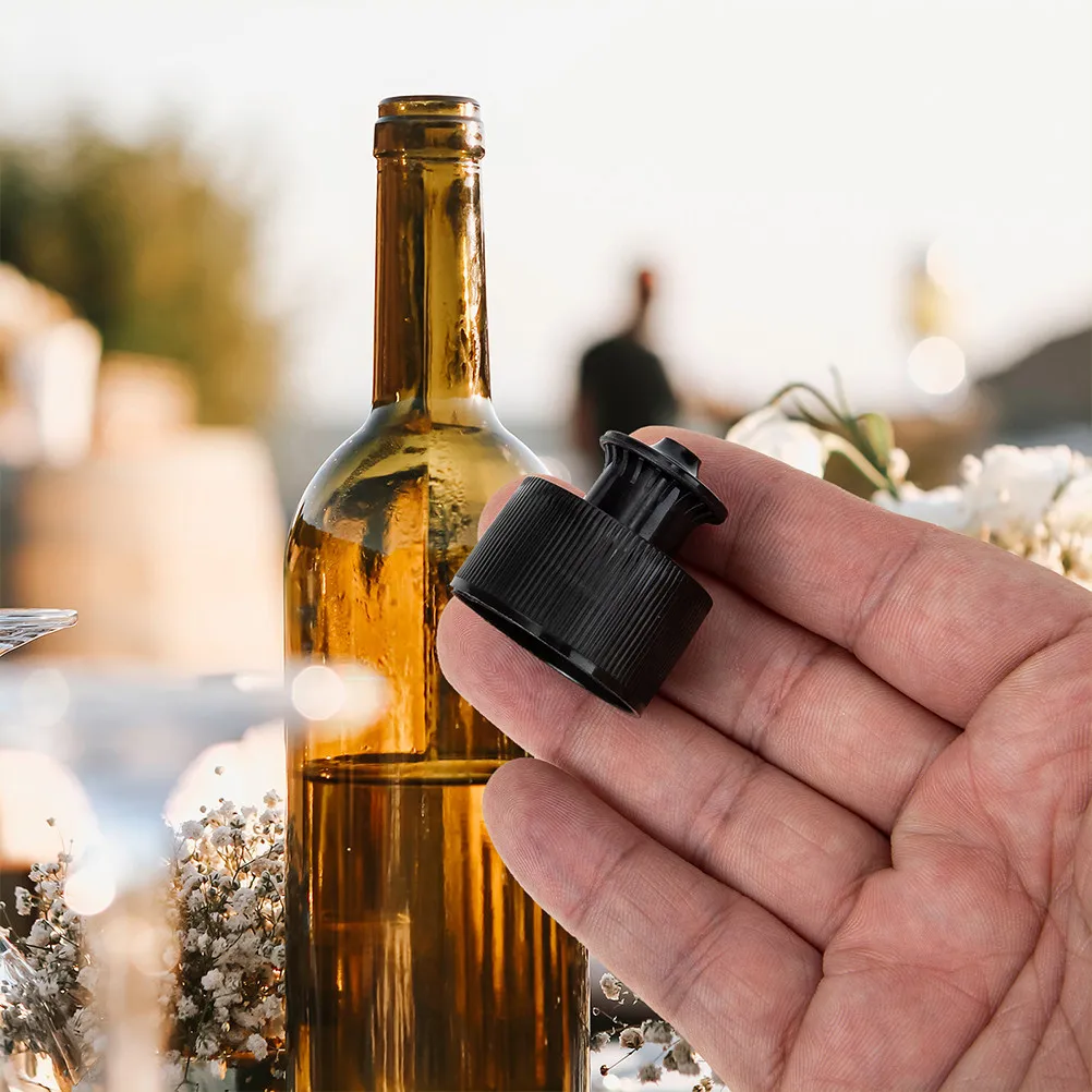 12Pcs Mineral Water Bottle Caps Leakproof Push Pull Screw Top Replacement Covers for Sports Outdoor Hydrating Bottles