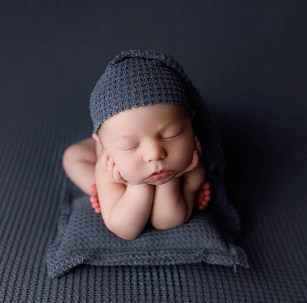 Newborn Photography Props Baby Bonnet Pillow Set Newborn Baby Costume Baby Photo Shoot Outfit Infant Studio Props Soft Cotton