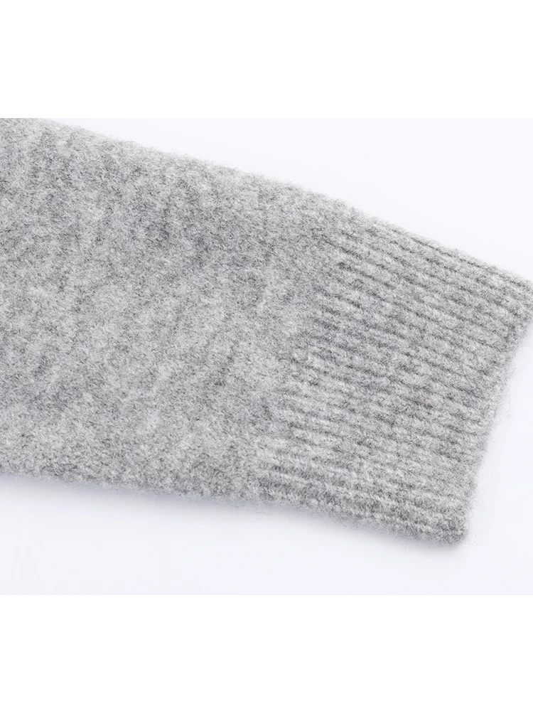 المرأة محبوك سترة 2025 المرأة سحاب أكمام طويلة جاكت مزود بغطاء للرأس شارع العليا معاطف قصيرة سيدة الخريف ملابس خارجية جديدة