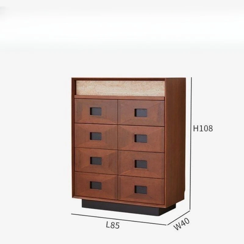 French medieval solid wood chest of drawers, living room, bedroom, wall storage, bedside cabinet c