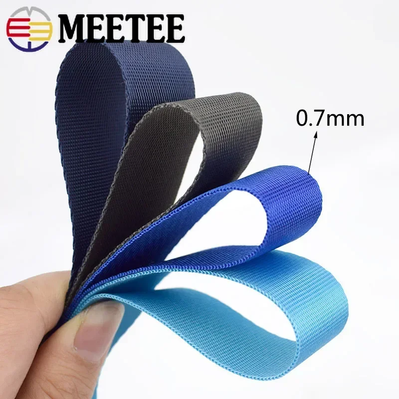 5Meters Nylon Webbing Tapes 20/25/32/38/50mm 0.7mm Thick Sewing Ribbon Knapsack Strap Band Bag Decor DIY Garment Accessories