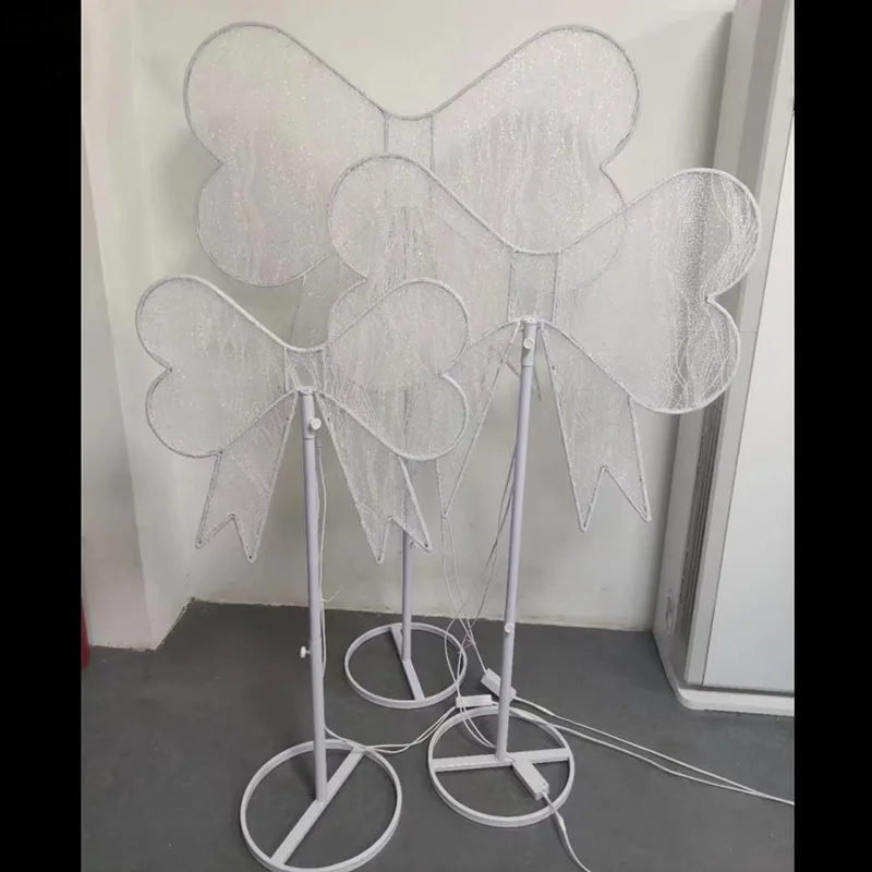 Wedding props outdoor decoration luminous bow street light wedding hall stage background arrangement