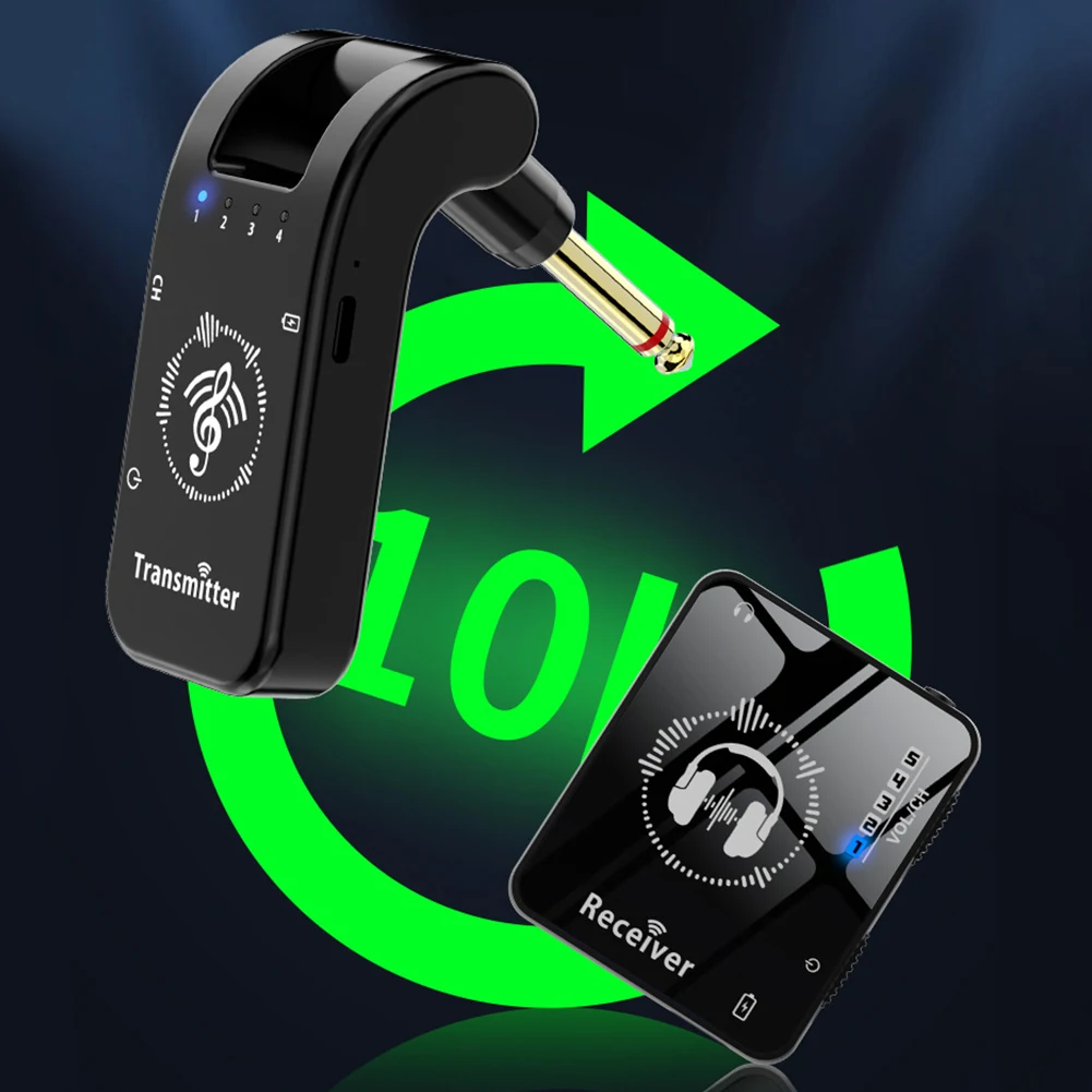 Wireless In-Ear Monitor System Rechargeable Transmitter Receiver for Studio Band Rehearsal Live Performance