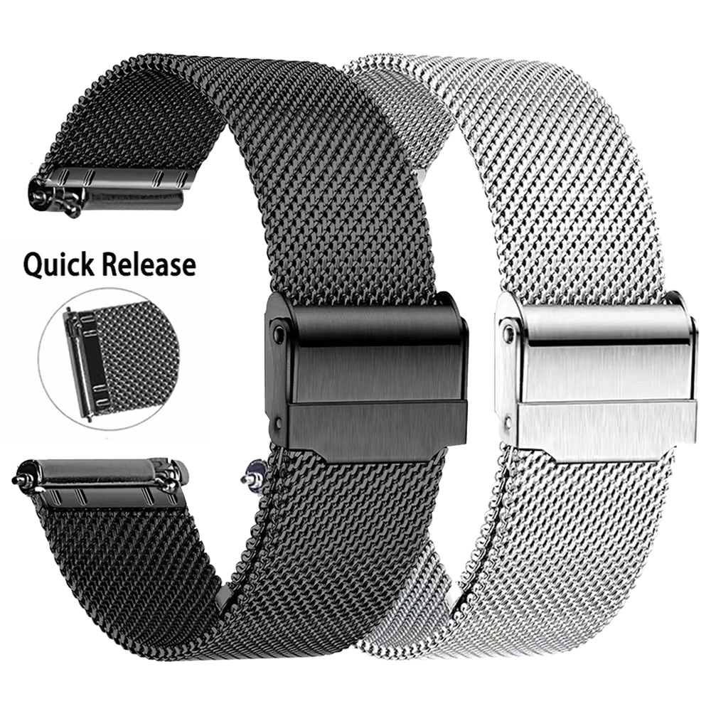 Metal Strap For Amazfit BALANCE 3/CHEETAH 2 Ultra 48mm Stainless Steel Bands For Amazfit Active Max/Bip/GTR/GTS 20 22mm Bracelet