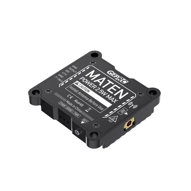 Trasmettitore GEPRC MATEN 5.8G 2.5W 2500mW VTX 7V-36V con microfono incorporato per FPV Drone da corsa a lungo raggio RC Quadcopter