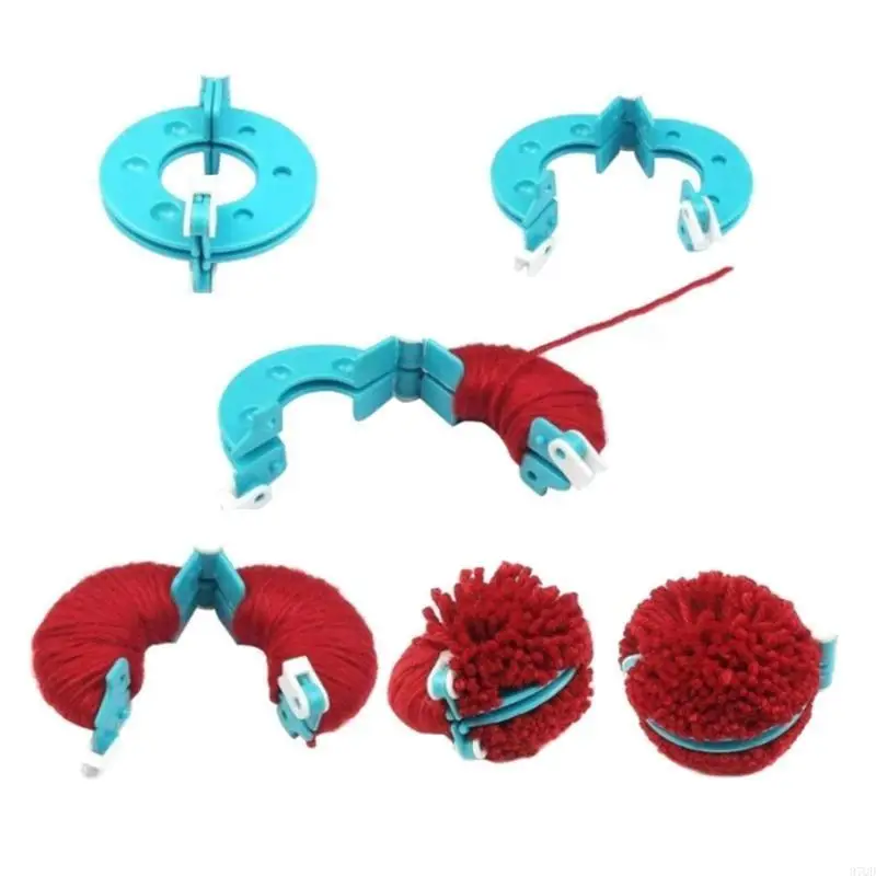 97QD Пуховые шарики Bobble Weavers Инструмент для рукоделия из шерсти 4 размера Изготовители помпонов Легко сделать помпоны