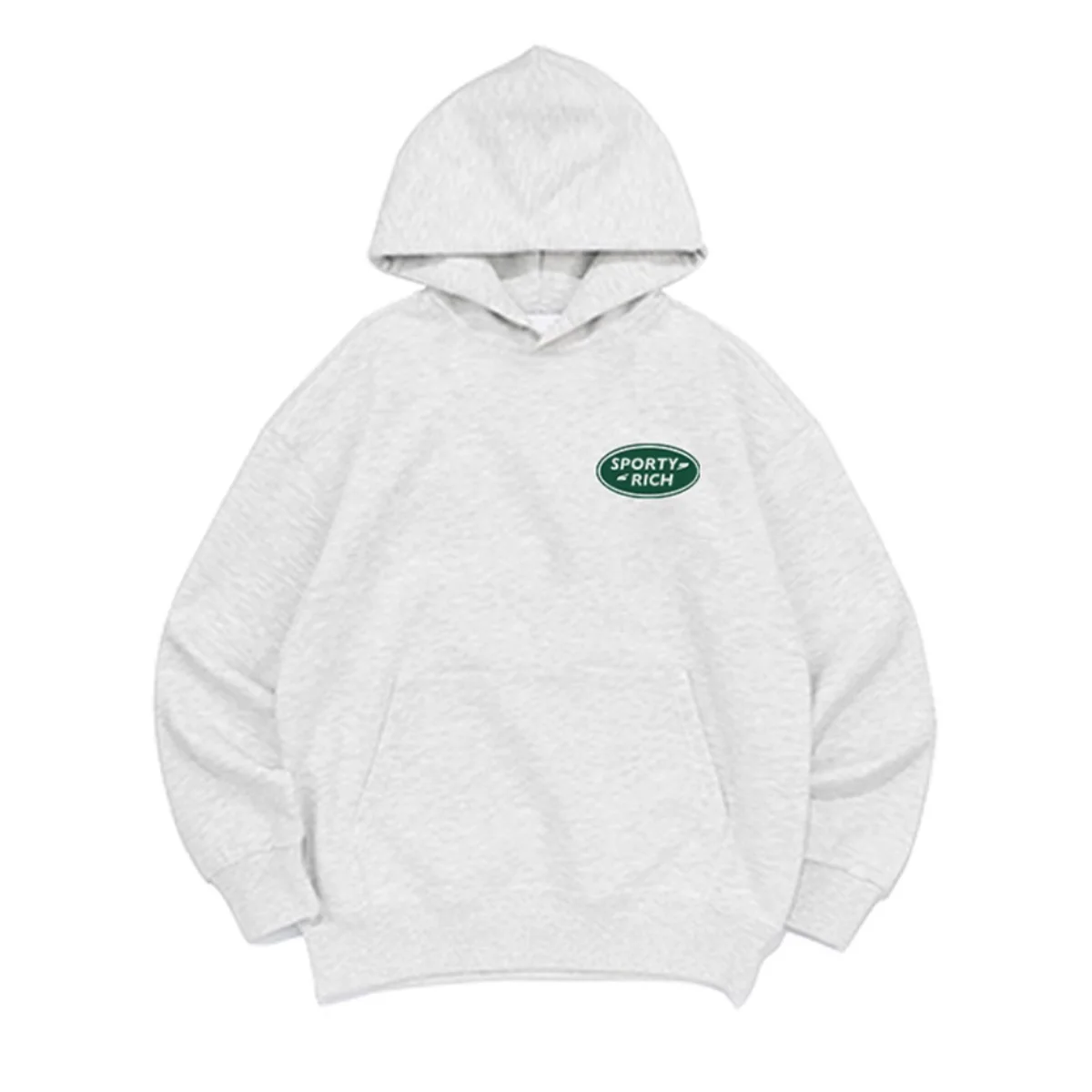 Sport Make You Wellness Vintage Pocket Printing Oversize Hoodies Light Gray Autumn Long Sleeve Cotton Hooded Sweatshirts Women