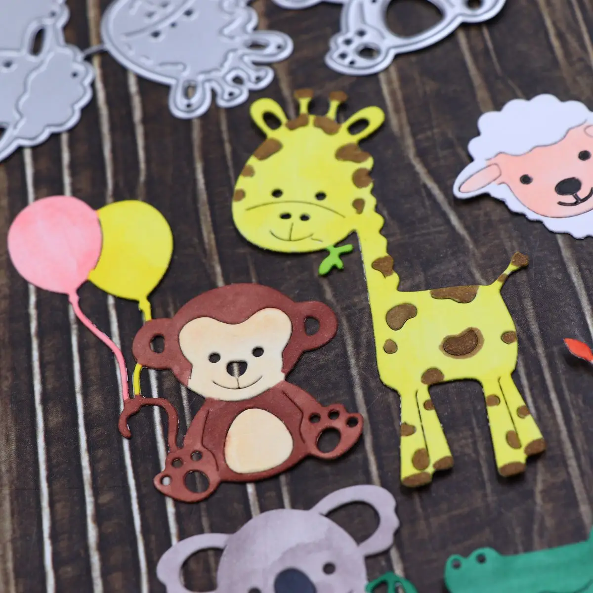 Zwierzęta Zoo metalowe matryce do scrapbookingu wytłaczanie DIY ręczny nóż dekoracja do albumu na zdjęcia forma nowe szablony do rękodzieła