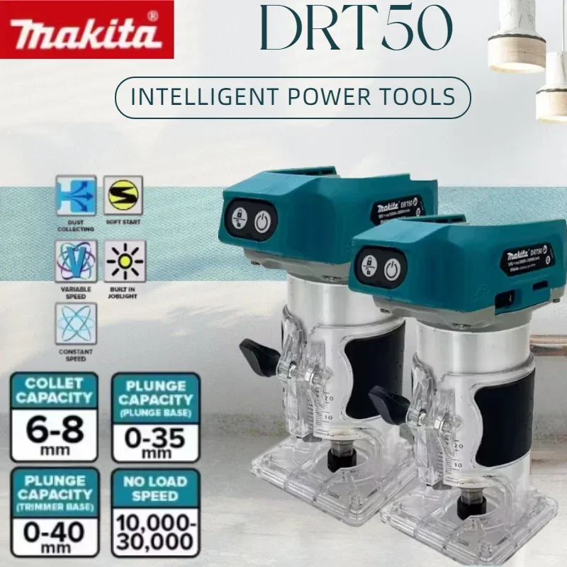 makita-brushless-slotting-milling-woodwork-engraving-machine-cordless-trimmer-drt50-rechargeable-trimming-machine-tool