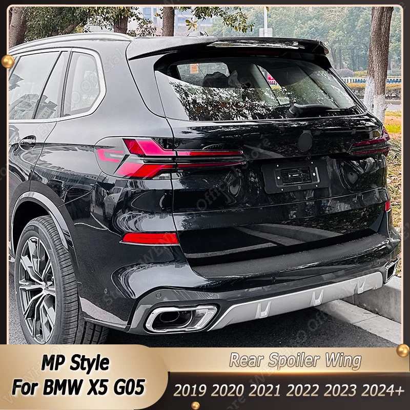 Styl MP dla BMW X5 G05 2019 2020 2021 2022 2023 2024 + tylny Spoiler spojler na górne drzwi bagażnika tylna dekoracja skrzydła czarny błyszczący