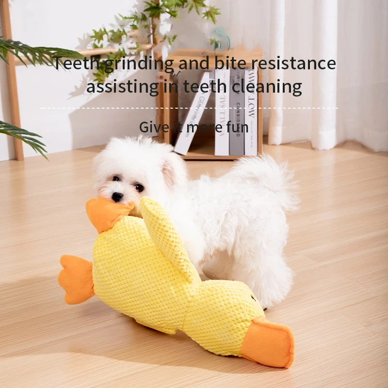 Duck Shape Dog Toy Quacking Pet Toys for Small Large Dog Cat Durable Puppy Molar Chew Toy Fun Interactive Plaything Dog Supplies