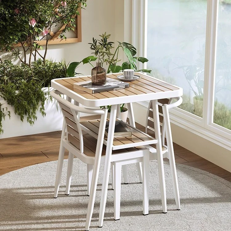 

High-End New Style Solid Wood Dining Room Furniture Outdoor Garden Rattan Chair And Table Set