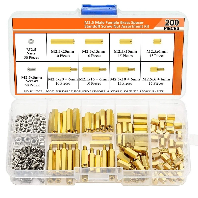 For Single Head Double Pass Hexagonal Copper Column Combination, Isolation Column Set, Boxed M3M2M2.5