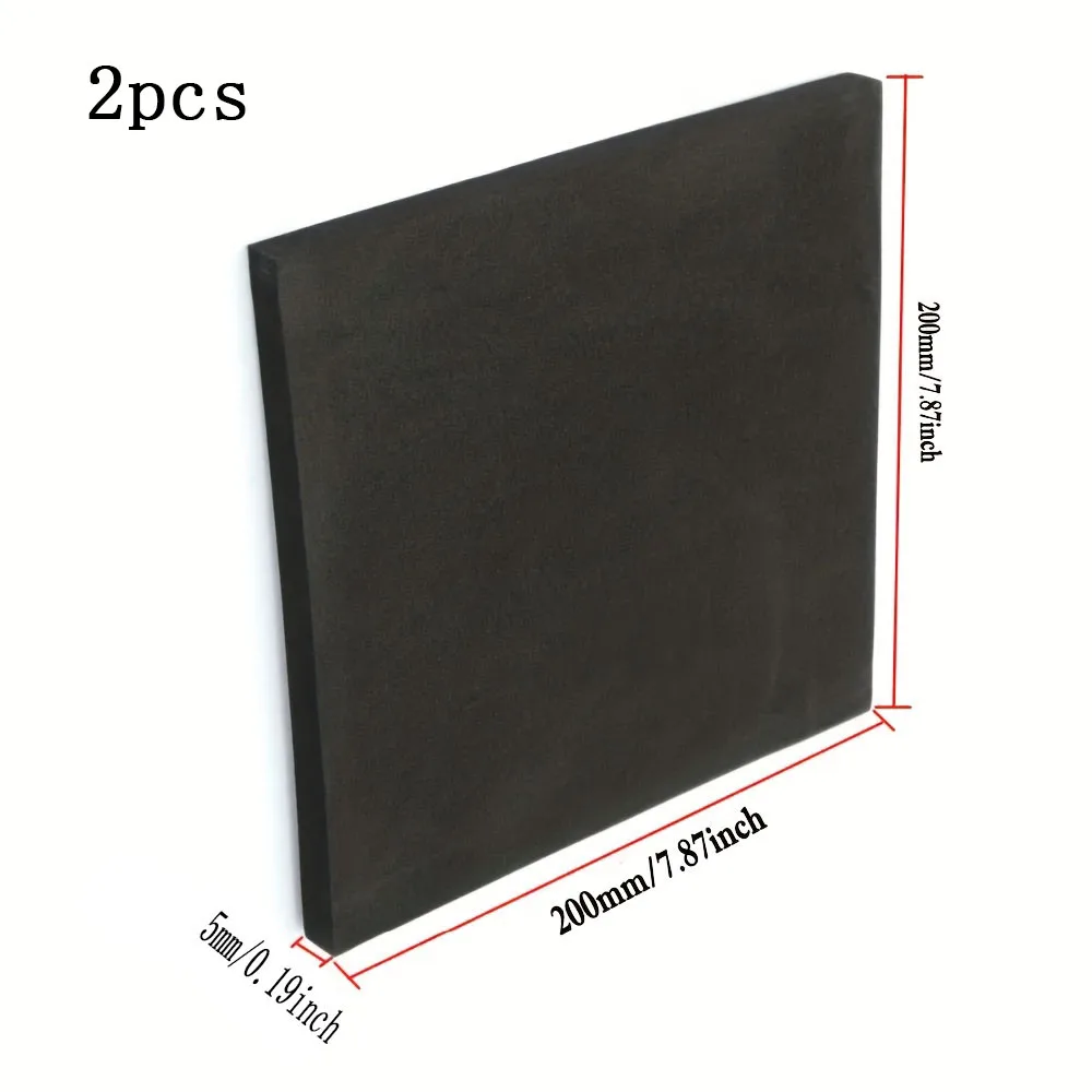 2 Piezas de Lámina de Espuma EVA Negra de Alta Densidad, Celda Cerrada, 200x200mmx5mm, Espuma Acústica de Absorción de Sonido para Estudio en Casa