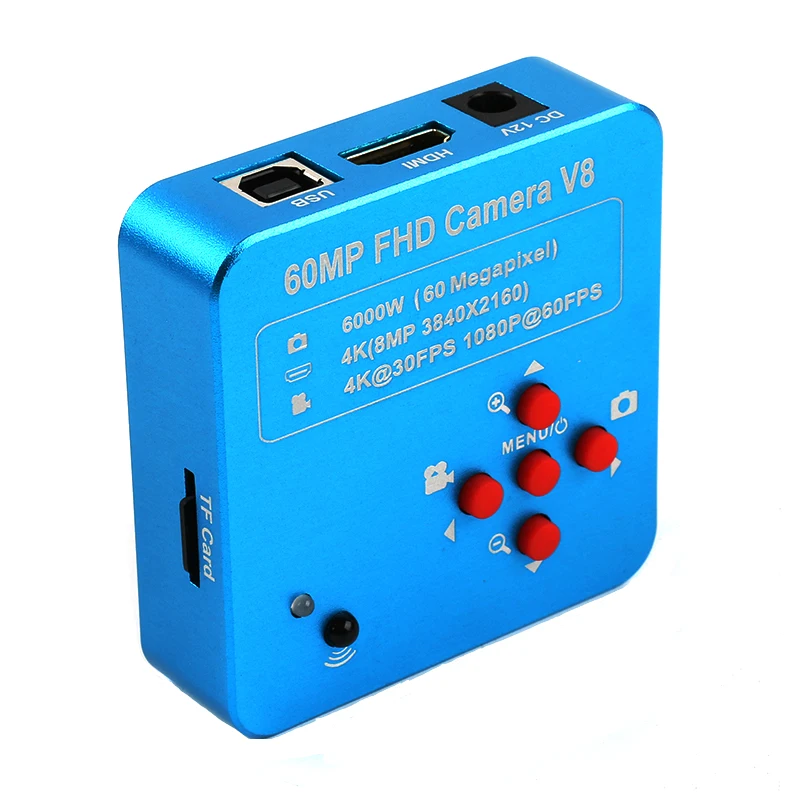 48MP 4K HDMI Type-c SONY IMX678 Sensor Digital Industrial Video Microscope Camera Magnifier 130XZoom Mount Lens 56 LED Light Set