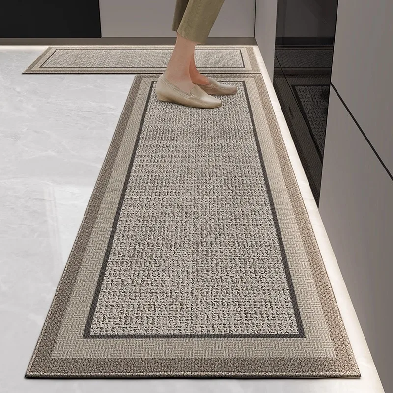 Alfombra De Cocina, Alfombra larga, alfombrillas absorbentes para pies, Alfombras estampadas De lino De imitación, Alfombra decorativa para el hogar, Alfombra De Cocina