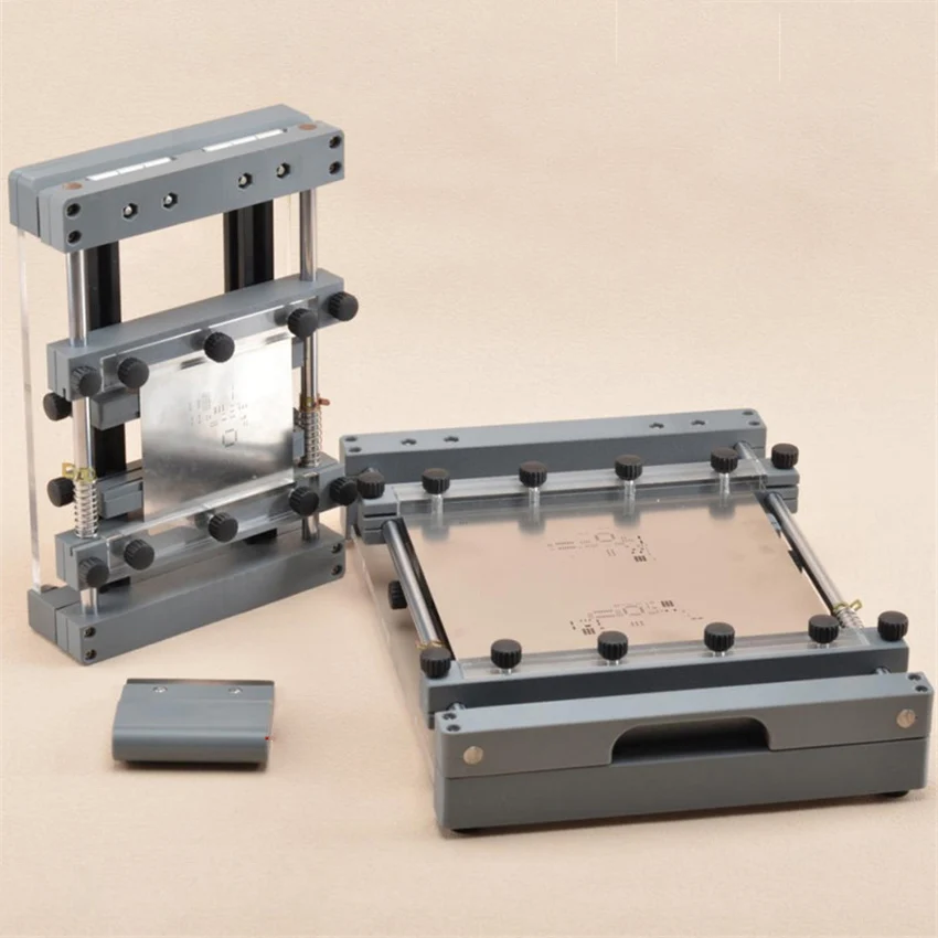 PCB Steel Mesh Solder Paste Manual Wire Printing Table Steel Sheet SMT Micro Printing Table Manual Screen Printing Machine