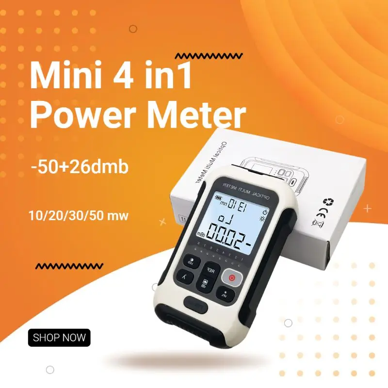 

Mini 4 in 1 Multifunction Fiber Optical Power Meter -50+26dmb 10/20/30/50 mw Visual Fault Locator Network tool Cable Laser Test