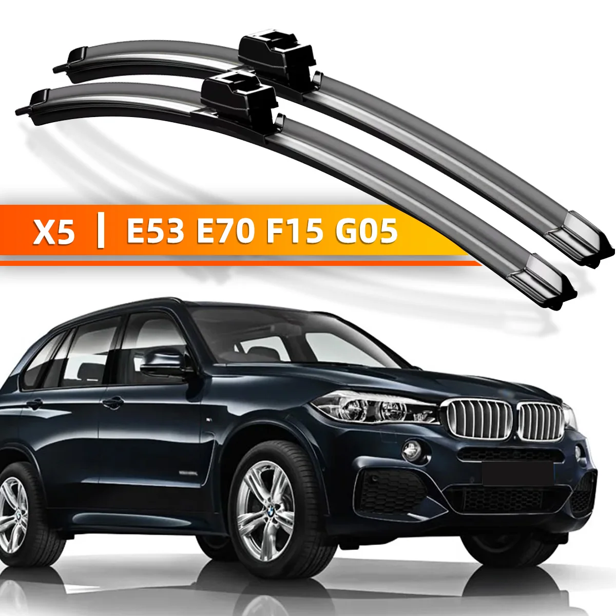 YONGRUN 2PCS Frontscheibe Wischer Geeignet Für Bmw X5 E53 E70 F15 G05 2000-2023 Windschutzscheibe Fenster Zubehör 2010 2014 2016