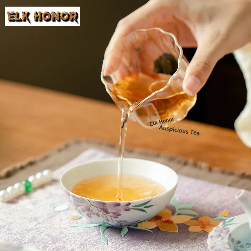 100ml Wisteria Starry Sky Blue Dust Teacup Antique Tea Bowl Mug Tea-tasting Personal Cup Chazhan Master Cups Tea Item Collection