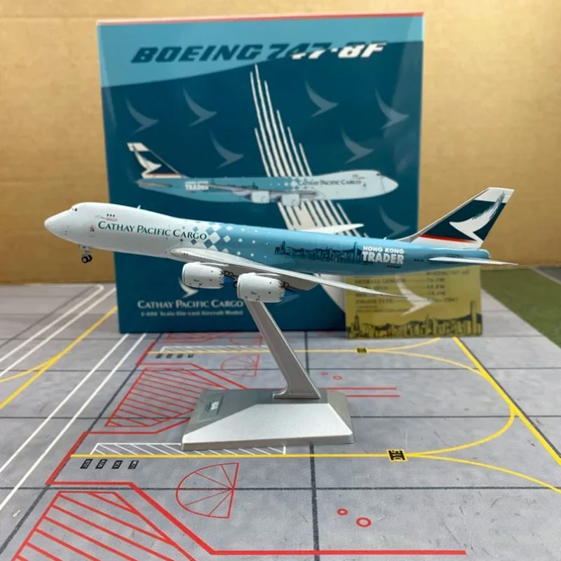 1:400 B747-8F B747 100TH B-LJA Cathay Pacific Cargo Airlines Alloy Aircraft Plane Model Toy For collection