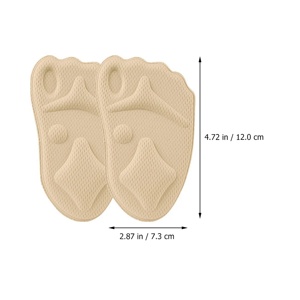 

Sponge Forefoot Pad 4 Pairs Elastic Half Insoles Comfortable Shoes High Heels Non skid Pads Sweat absorbent Durability Foot