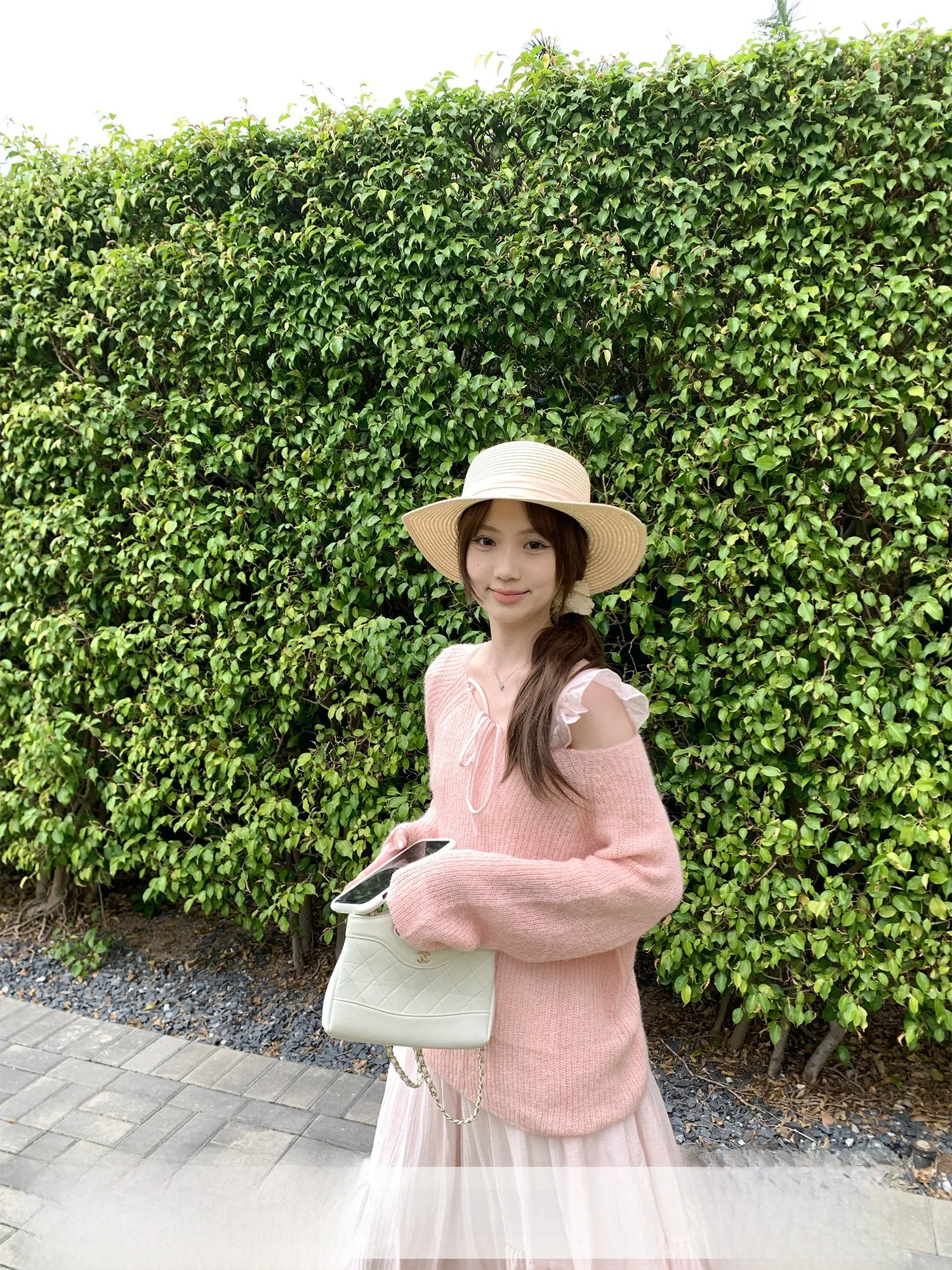 

Мягкий вязаный свитер Sweet Lazy для женщин, свободный, универсальный, с открытыми плечами, нежный, с длинными рукавами, круглым вырезом, пушистый.