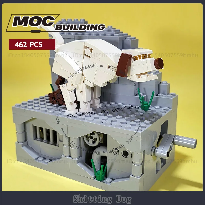 GBC Modular Shitting Dog MOC Building Blocks Creative Model Machine Technology Bricks Xmas Collection Toys Birthday Gifts
