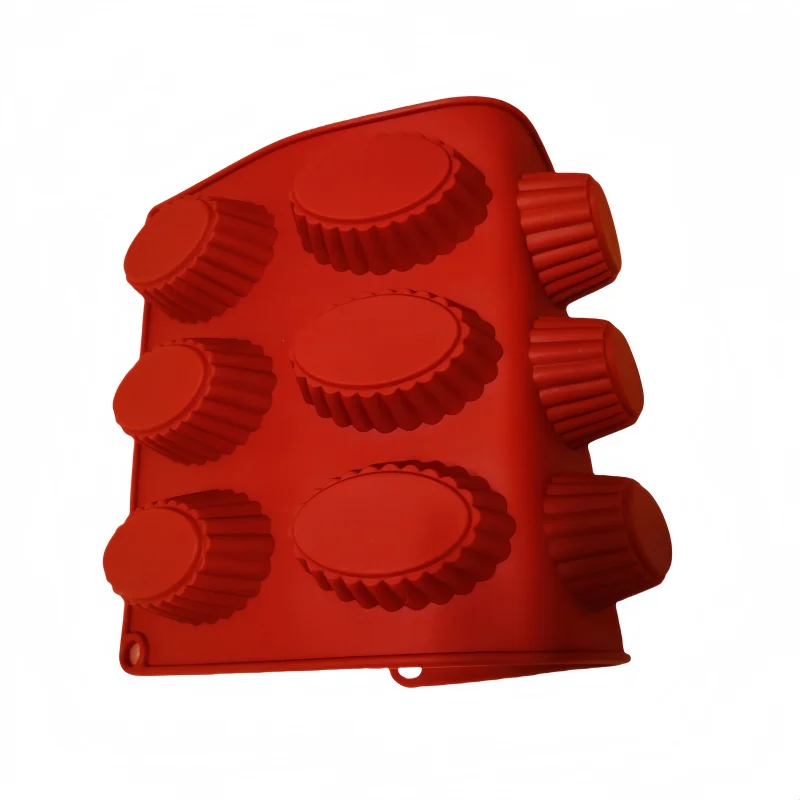 12 Hole Oval Egg Shape Silicone Cake Mold Lace Mousse Cake Bread Mold DIY Pudding Jelly Mooncake Mould Kitchen Baking Tools ﻿