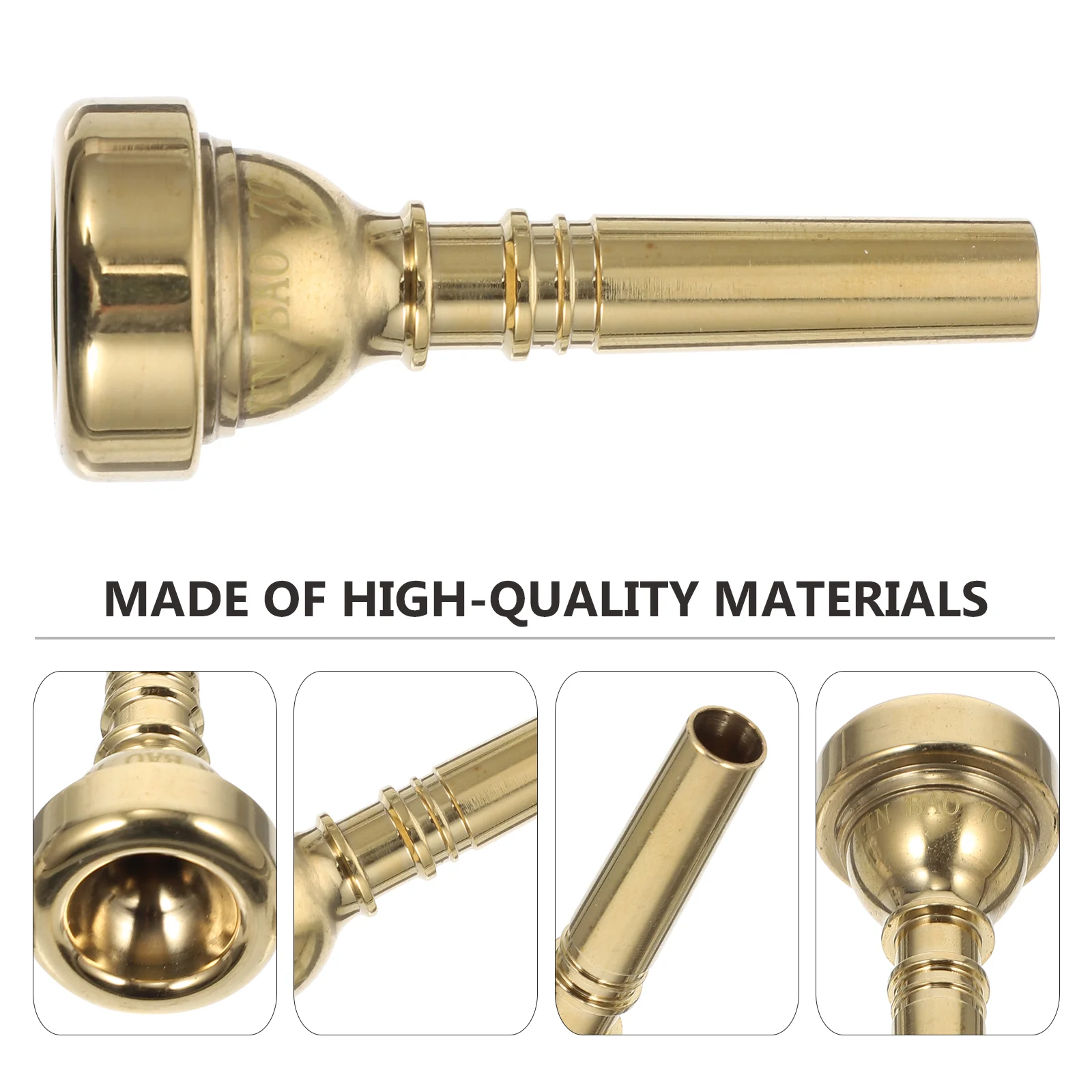 Muziekinstrumenten Bugelmondstuk voor trompet Handig hulpmiddel Beginners Draagbare accessoires Kleine voorraad Gouden Professioneel