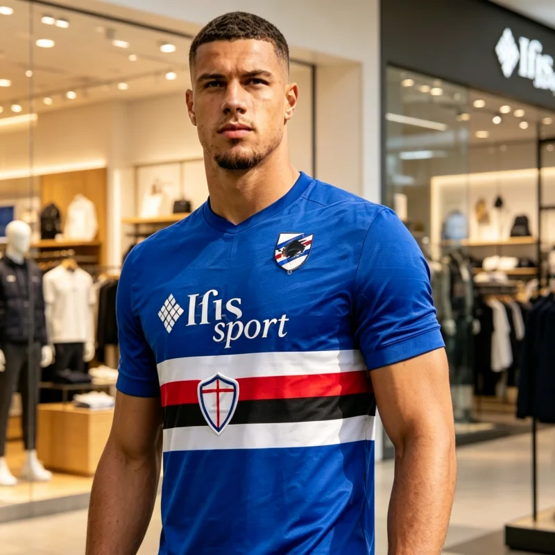 Nova Chegada 2026: Camisa de Futebol UC Sampdoria Estilo Italiano Quente, Camiseta Esportiva Casual para Adultos e Crianças Unissex, Camisetas Y2K para Família e Crianças