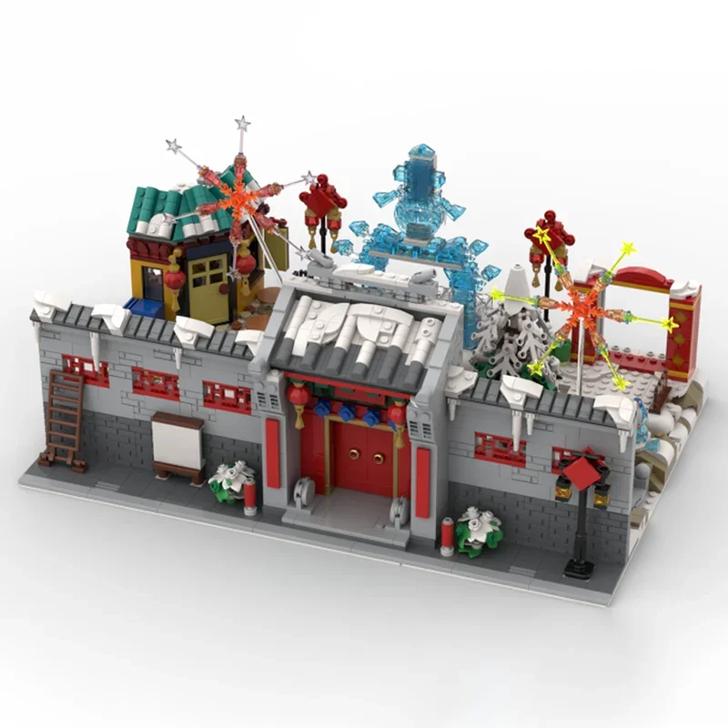 Popular Movie Model Moc Building Blocks Modular Ice Rink Model Technology Bricks DIY Christmas Assembly Street View Toys Gifts