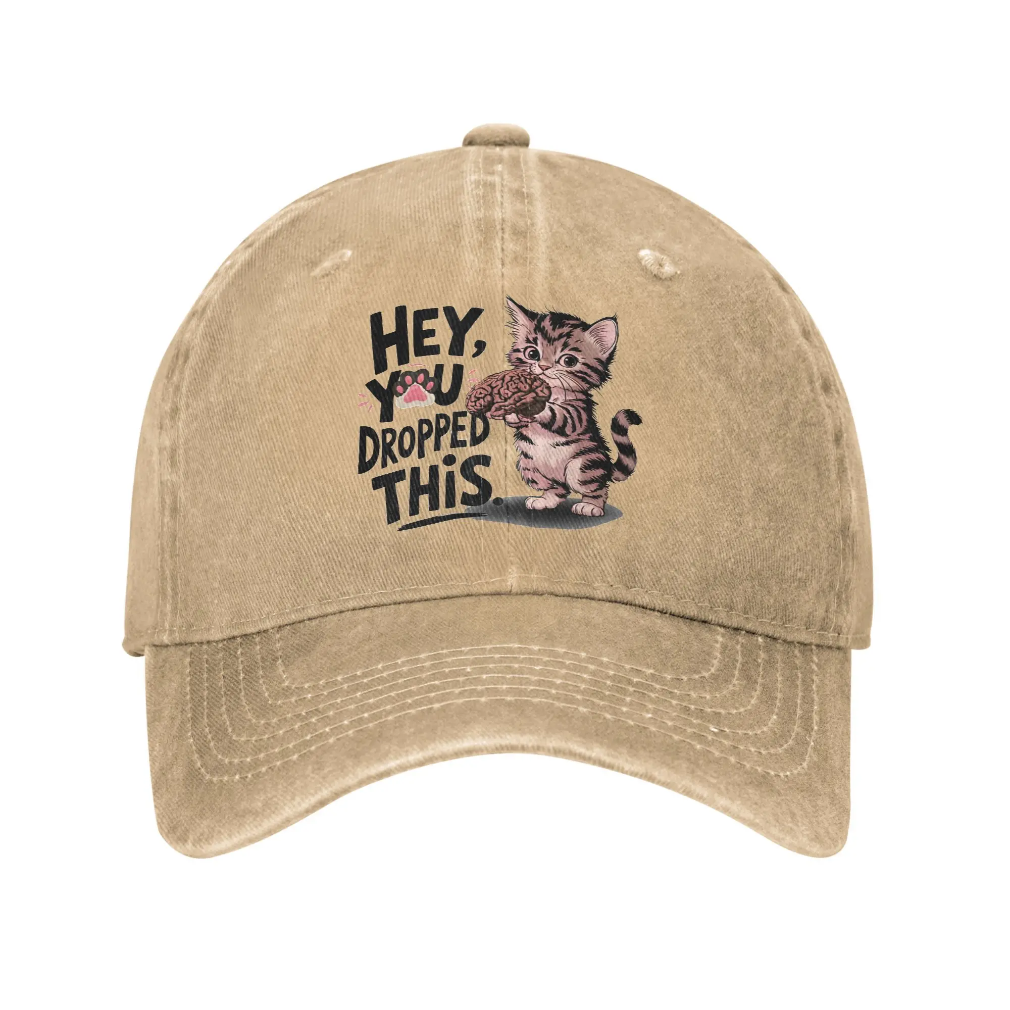 Baseballkappe Katze Hey You Dropped This Cheeky Kitten Sommer-Hip-Hop-Hüte Unisex-Teenager Outdoor-Sport Verstellbare Snapback-Kappe
