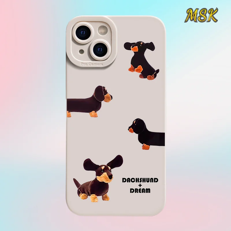 Personalized iPhone15/14/13/12/11 promax Phone Case with Sausage and Puppy Design