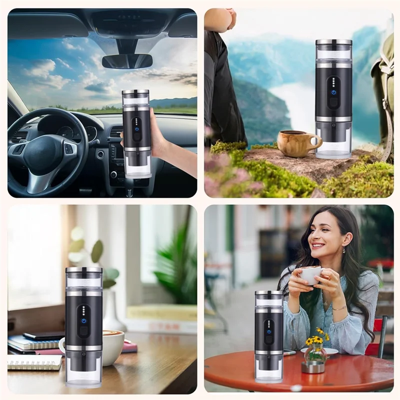 

Portable Coffee Maker Electric Espresso Machine High-Capacity (80Ml) Non-Heating Version For Camping Travel Office A