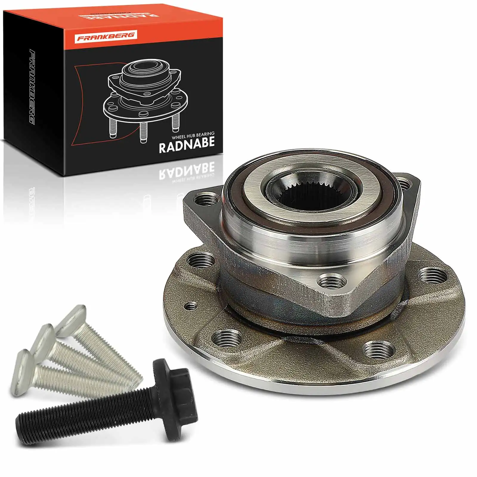 Frankberg 1x Radnabe Radlagersatz Vorderachse beidseitig für Audi A3 Cabriolet Limousine Sportback Seat Skoda 8V0498625 1K0498621