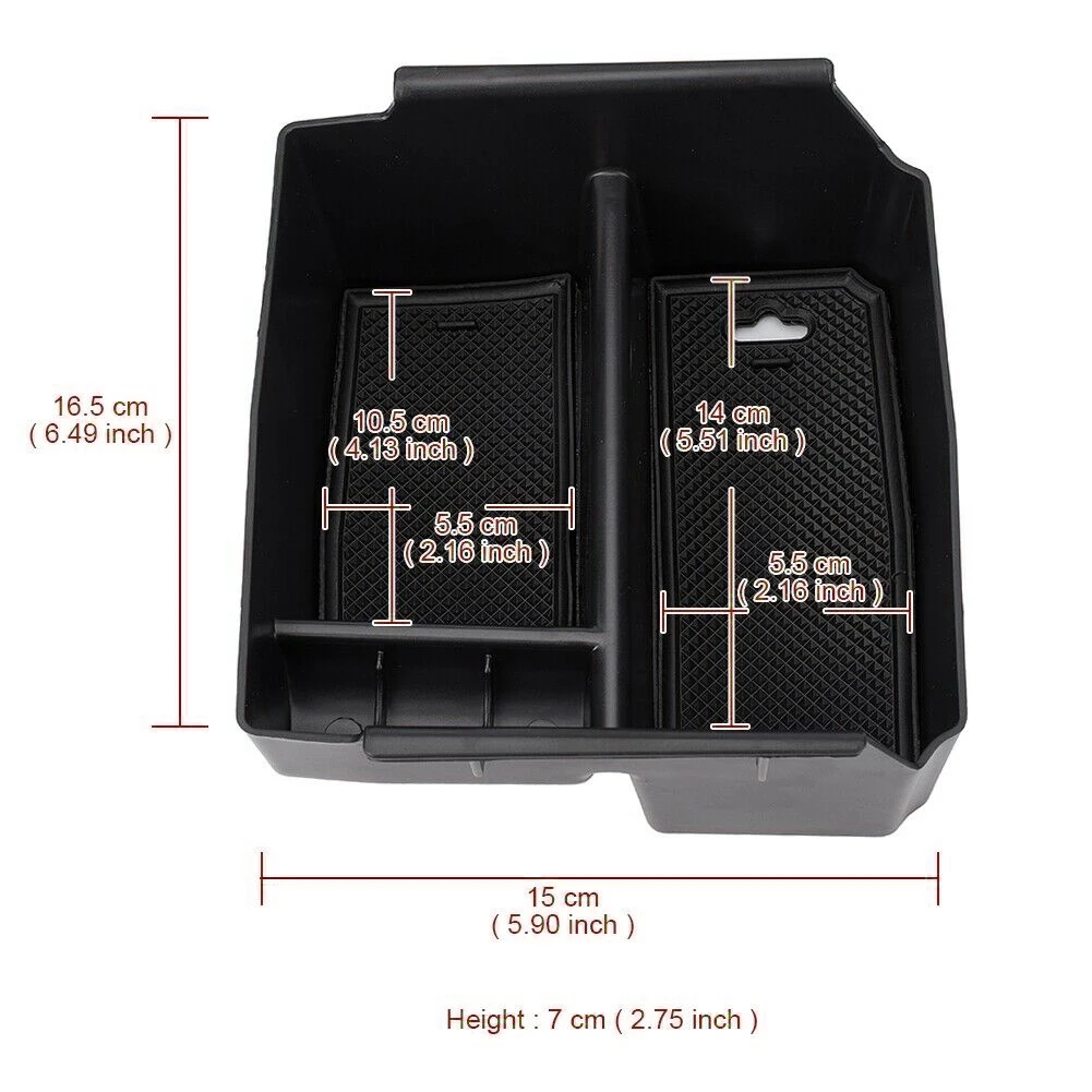 Car Armrest Storage Box Organizer Tray Container for Jeep Wrangler JK 2011 2012 2013 2014 2015 2016 2017 Interior Accessories