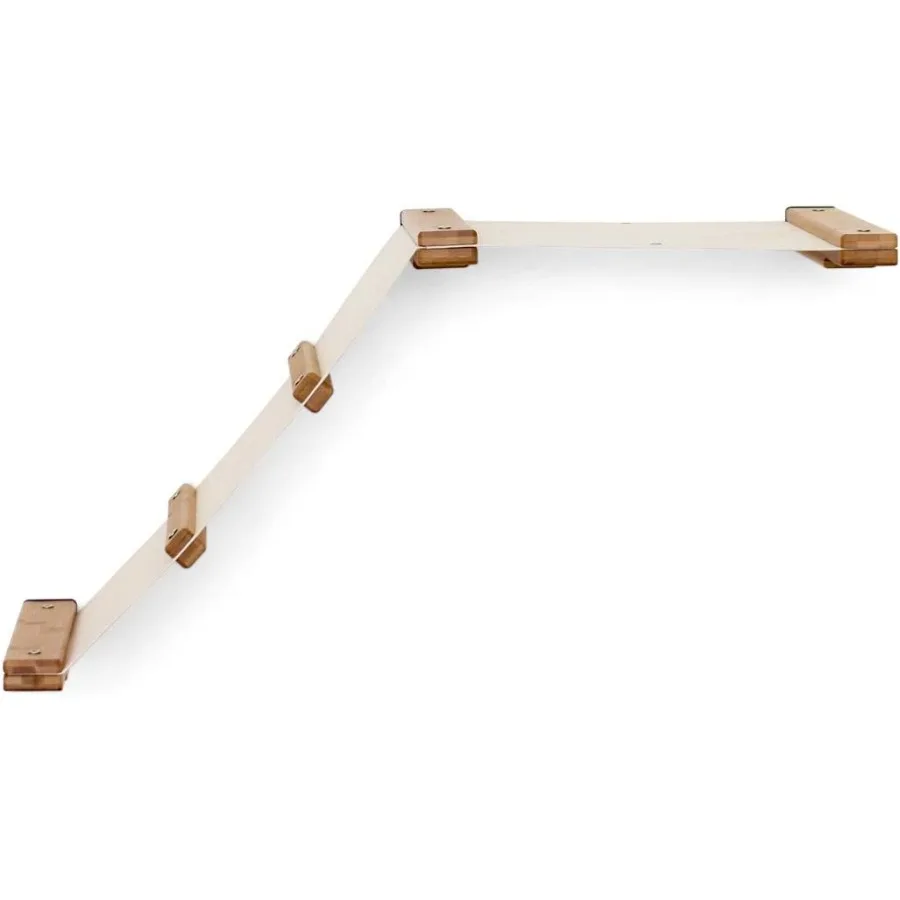 

Современная мебель для кошек с плавающими ступеньками и гамаком, настенные полки из холщовой ткани для кошек, бамбуковый деревянный альпинист и