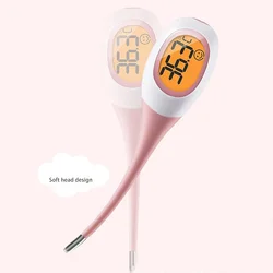 Silicone Fast 8S Thermometer for Fever Digital Infrared Basal Body Thermometer Oral Armpit Rectal Temperature LED Display