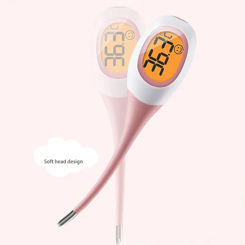 Silicone Fast 8S Thermometer for Fever Digital Infrared Basal Body Thermometer Oral Armpit Rectal Temperature LED Display