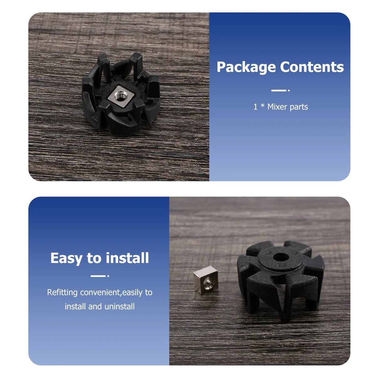 Piezas de plástico de la licuadora del asiento del pie de la hoja del eje, para HR2003, HR2004, HR2006, HR2024, HR2027, 1 unidad