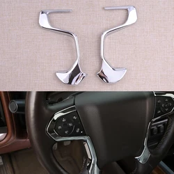 2pcs/Set Car Interior Steering Wheel Cover Trim Fit for Chevrolet Silverado GMC Sierra 2018 2017 2016 2015 2014