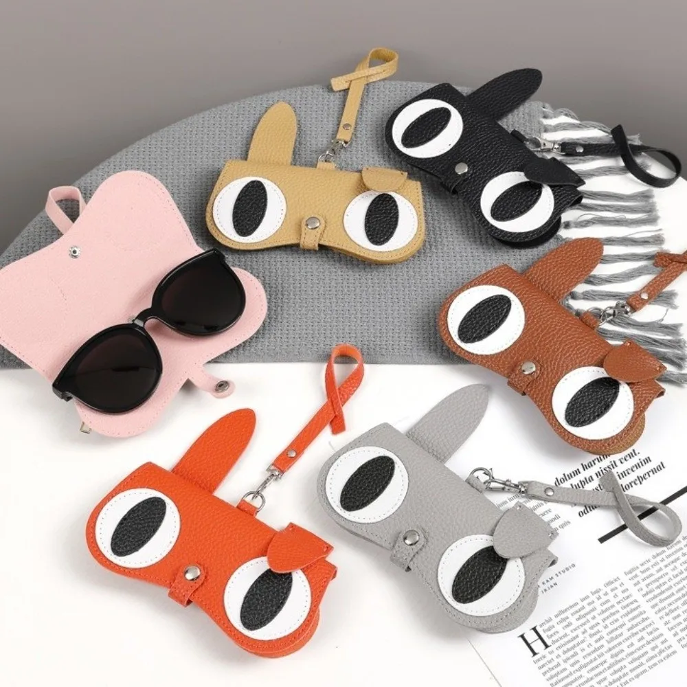 

Cute Portable Sunglasses Storage Cover Hanging Secure Clip Glasses Protective Sleeve Cartoon Scratch-Resistant Eyeglasses Case