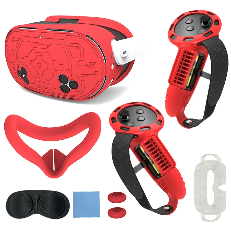 

MTomatoVR for Meta Quest 3 Silicone Cover Protective Cover for Oculus Quest 3 Accessories, Soft Shell Skin, Face & Lens Cove